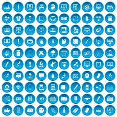 100 webdesign icons set blue