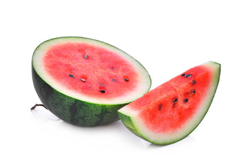 slice of fresh watermelon isolated on white background