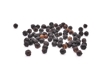 black pepper seed isolated on white background