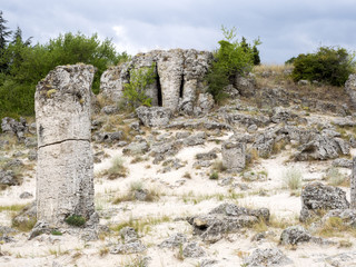 Fototapeta na wymiar Stone forest valley 50 million years old, Bulgaria