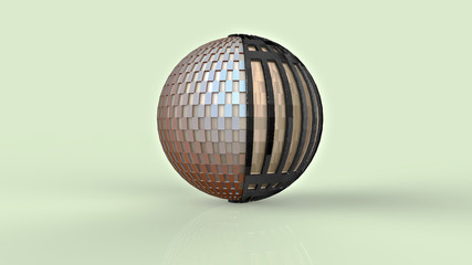 3D rendering. Sphere