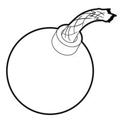 Bomb icon outline
