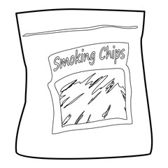Smoking chips icon outline