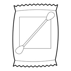 Cotton bud icon outline