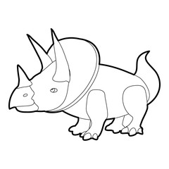 Triceratops icon outline