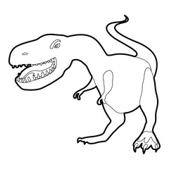 Dinosaur tyrannosaur icon outline