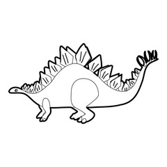 Stegosaurus icon outline