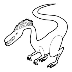 Hungry dinosaur icon outline