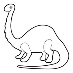 Apatosaurus dinosaur icon outline