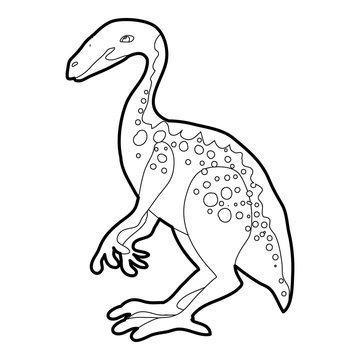 Young dinosaur icon outline