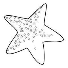 Starfish icon outline