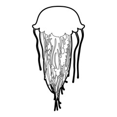 Jellyfish icon outline