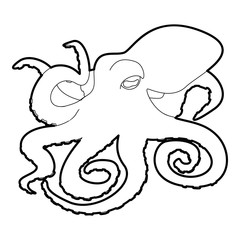 Octopus icon outline