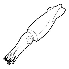Obraz premium Squid icon outline
