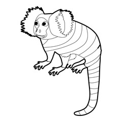 Small monkey icon outline