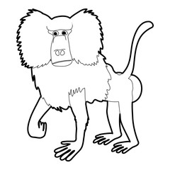 Baboon icon outline