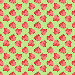 Seamless colorful pattern. Vector abstract flowers background.