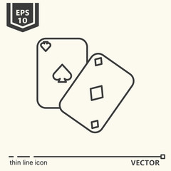 Casino theme. Vector single isolated icon.