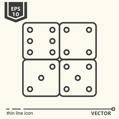 Casino theme. Vector single isolated icon.