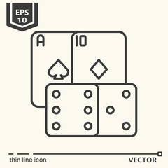 Casino theme. Vector single isolated icon.