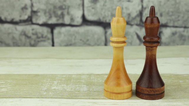 Chess white king and black king