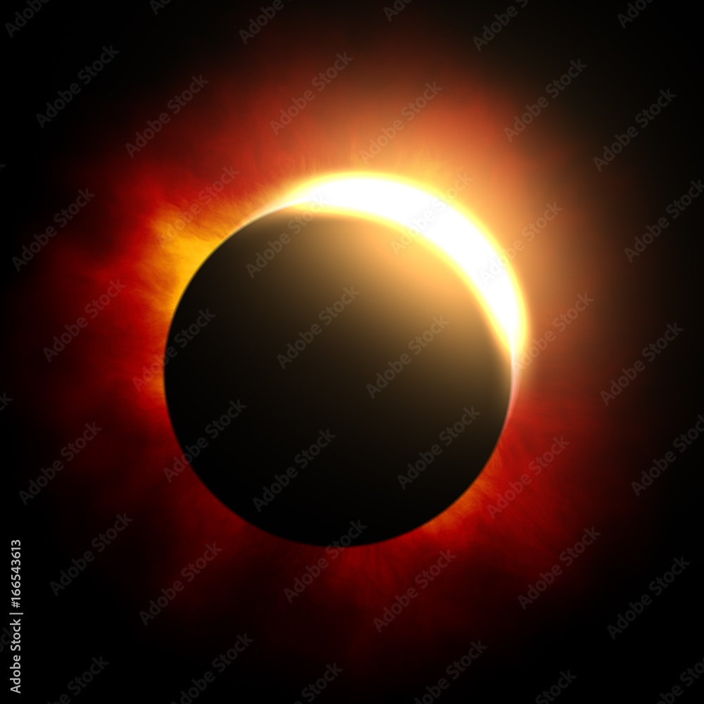Canvas Prints the beginning of a solar eclipse