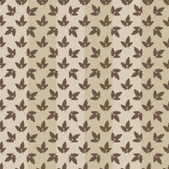Seamless colorful pattern. Vector background with leaves