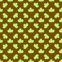 Seamless colorful pattern. Vector background with leaves