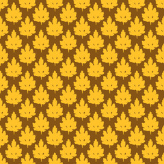 Seamless colorful pattern. Vector background with leaves
