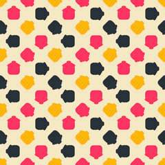 Seamless colorful pattern. Vector background with flat style pot