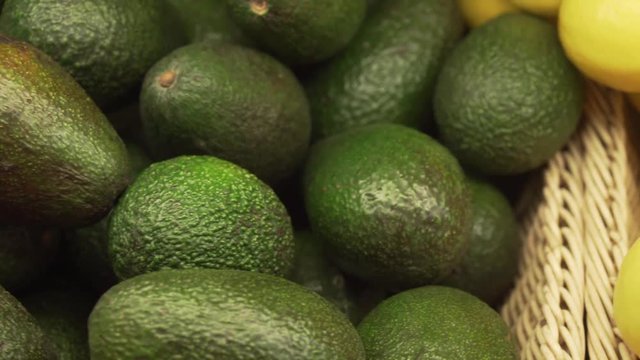 Avocado sold in supermarket stock footage video