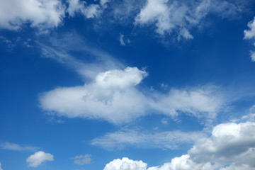 Naklejka na ściany i meble Blue Sky with Cloud Background.
