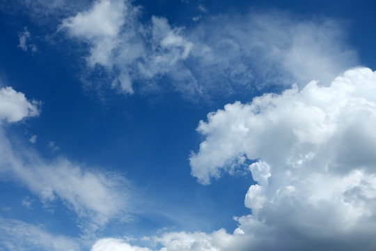 Blue Sky with Cloud Background.