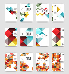 Set of brochure cover background, a4 template