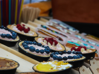 cakes with blueberries