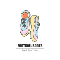 Nice looking hand-drawn logo football boots
