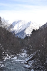 Fototapeta na wymiar снежные горы. зимний лес