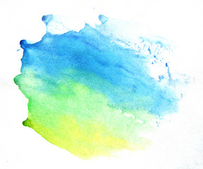Watercolor green-blue background
