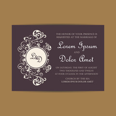 Wedding invitation and save the date cards