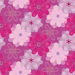 декоративный цветочный узор  бесшовный