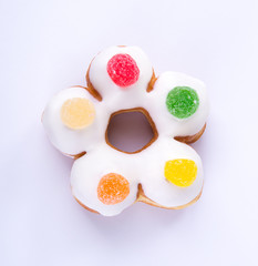 donut or tasty donut on a background.