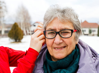 Smiling elderly woman