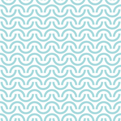 Retro Seamless Pattern Half Circles Turquoise