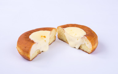 donut or cheese donut on a background.