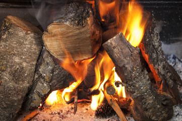Firewood burning