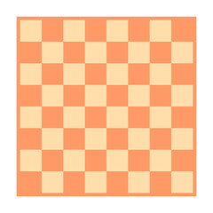 Empty chessboard isolated. Board for chess or checkers game. Strategy game concept. Checkerboard background.