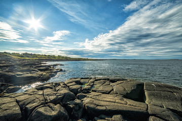 Morning scenery of Swedish western sea coast