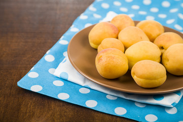 Apricots in a plate