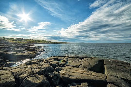 Morning scenery of Swedish western sea coast