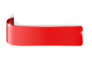 Red shiny stripe. Sticker label